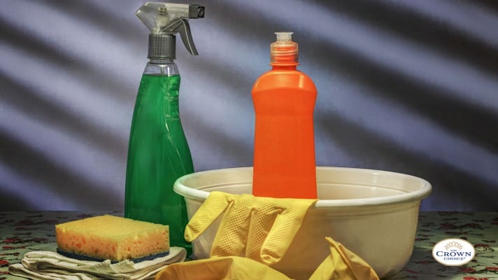 Is a Natural Grout Cleaner Better than Bleach? 1 Natural grout Cleaner using different cleaning solutions and tools like bleach, cleaning gloves. cleaning spray. cleaning sponge