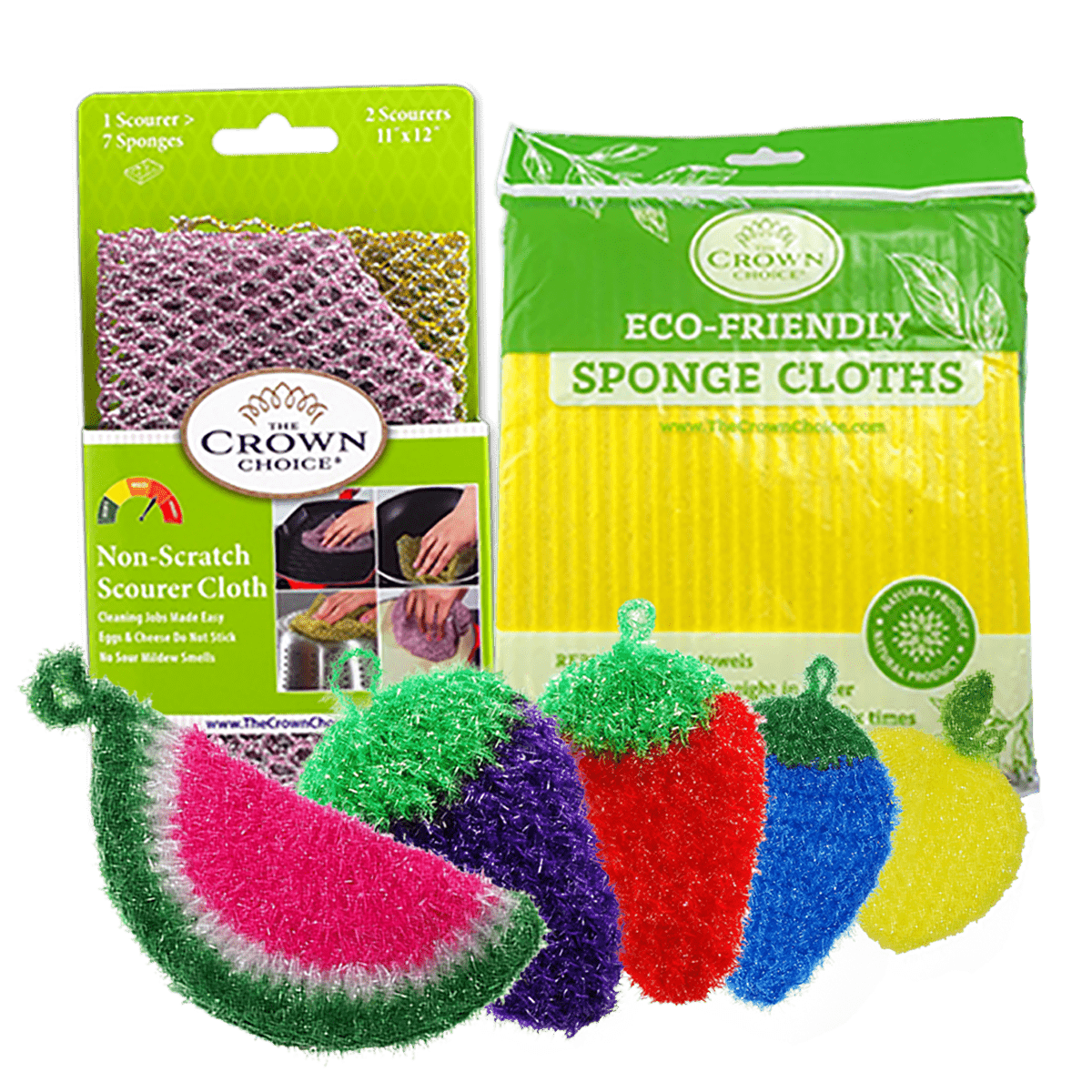 Dish Scrubbie Variety 5 Pack with Non-Scratch Scouring Pad and Sponge Cloth Set 2 Dish Scrubbie Variety 5 Pack with Non-Scratch Scouring Pad and Sponge Cloth Set