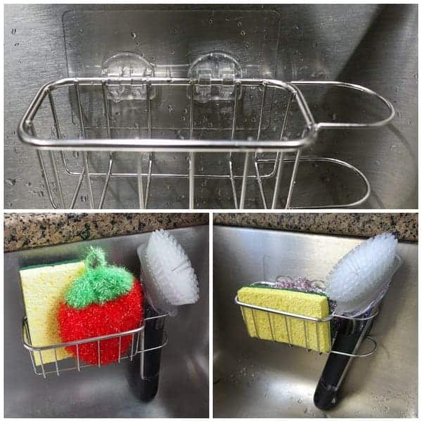 kitchen sponge holder glass