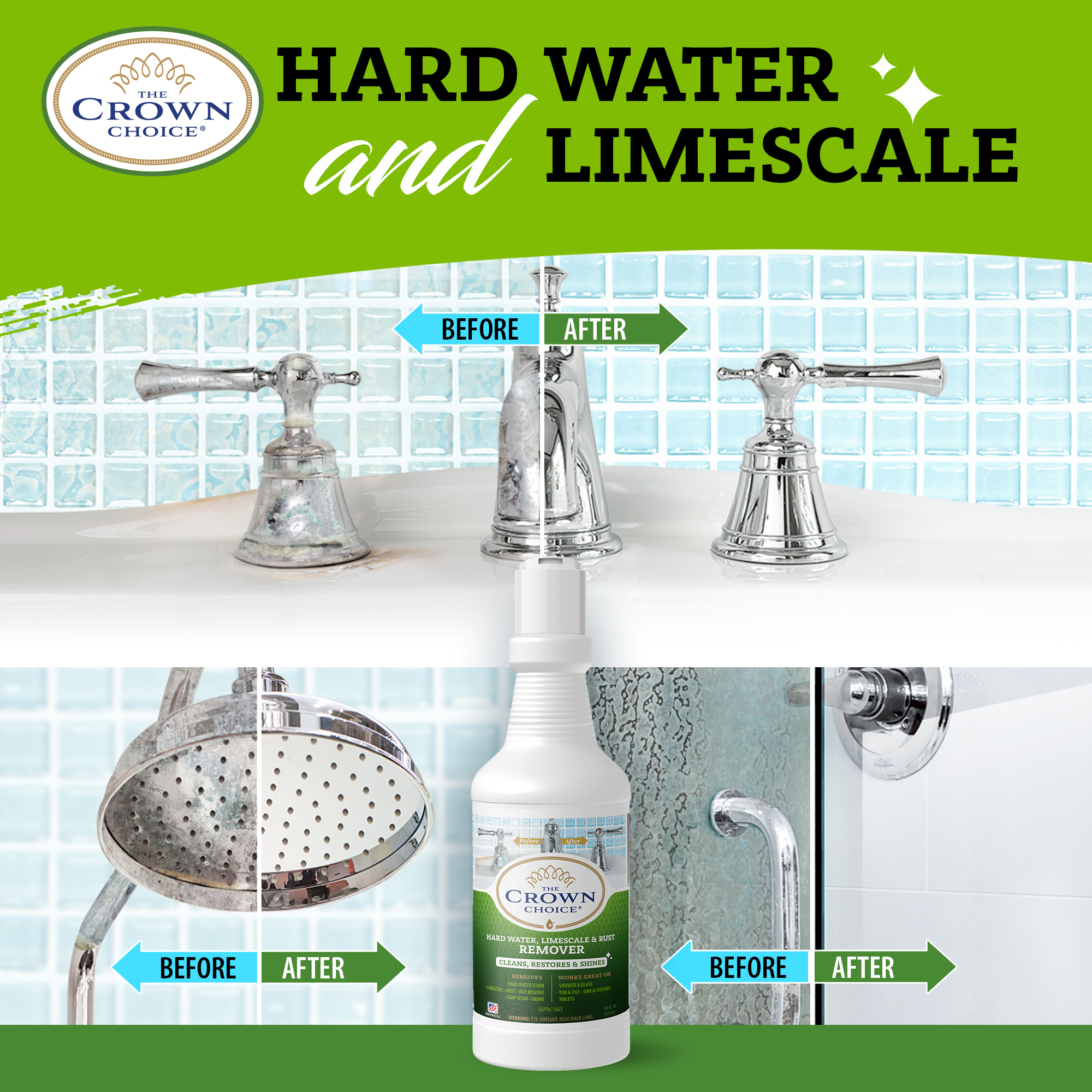 Best Hard Water Stain Remover The Crown Choice Hard Water Stain Remover THE CROWN CHOICE