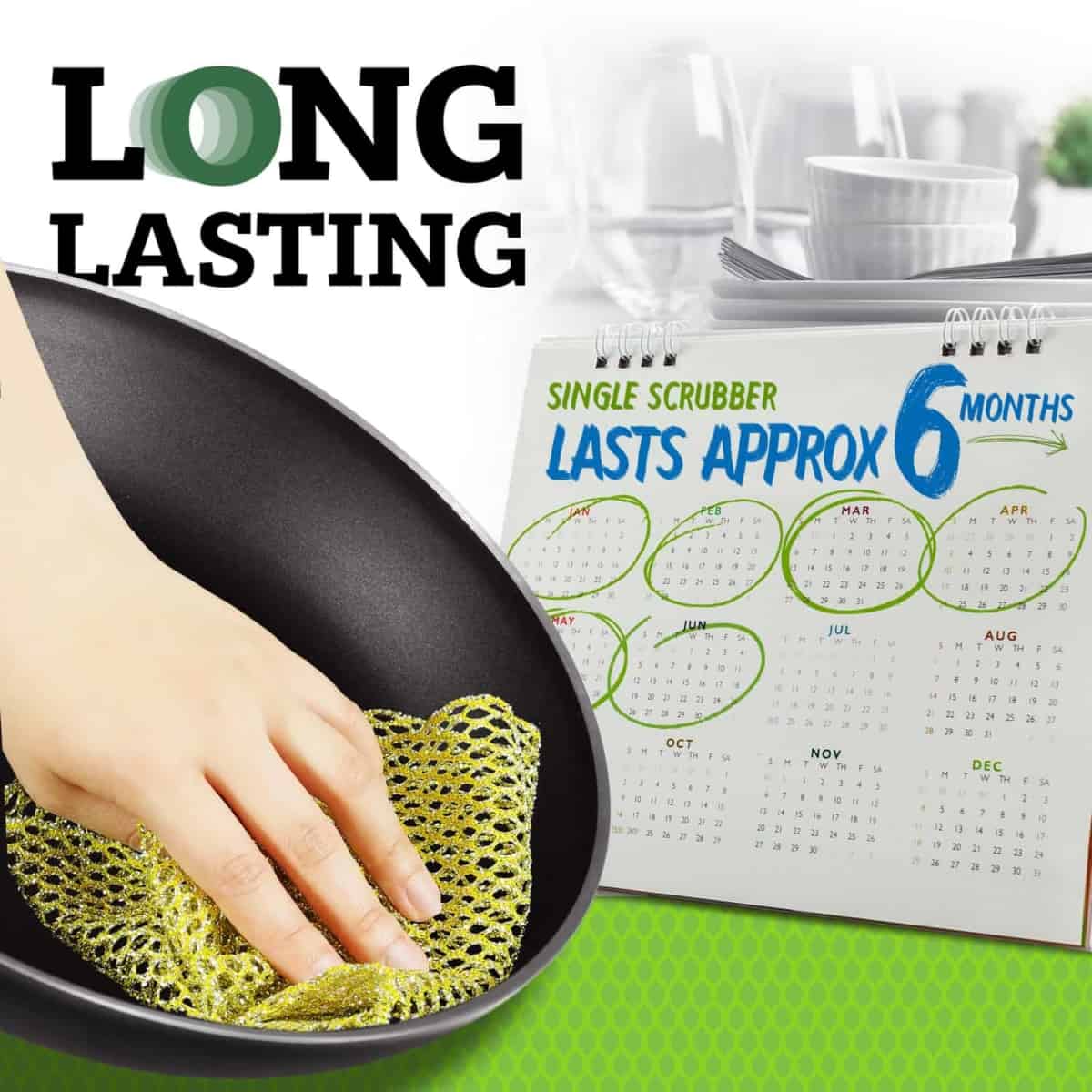 Pot Scrubber NonScratch Heavy Duty Nylon Scrub Cloths