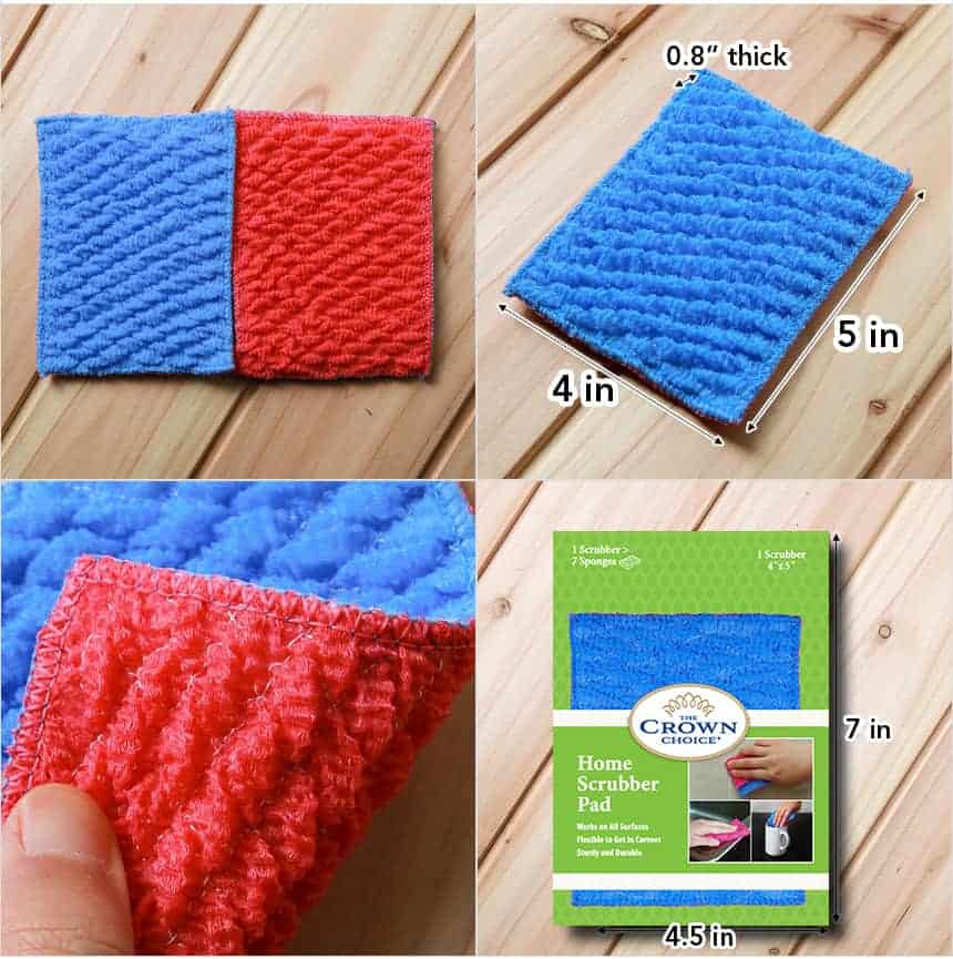 Kitchen Sponge Alternative Scrubber Pad for Dishwashing, Scrubbing