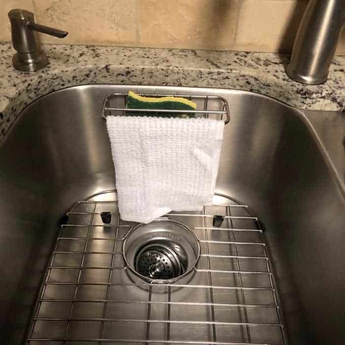 Buy online 2in1 Kitchen Sink Caddy Sponge + Dish Cloth Hanger Combo