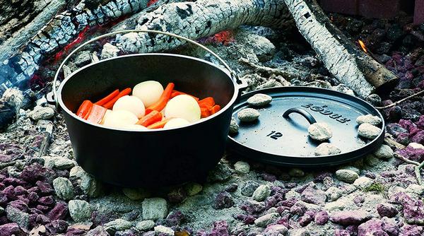 How to Clean Cast Iron Grill Pan with Our Cast Iron Brush 2 pot cooking session outdoors
