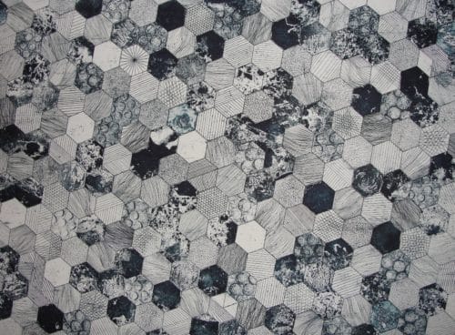 geometric marble floor