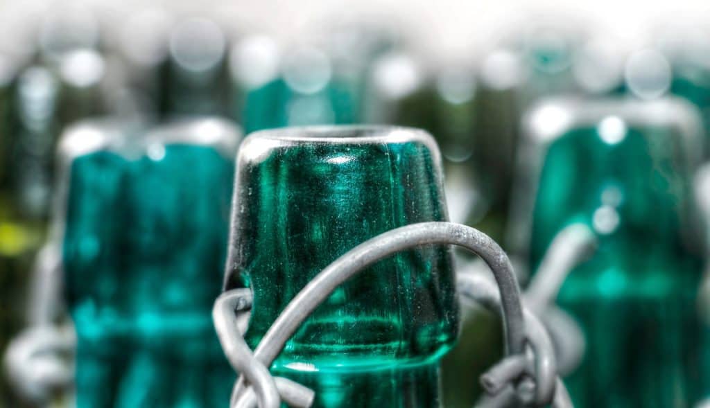 clean flip-top bottles