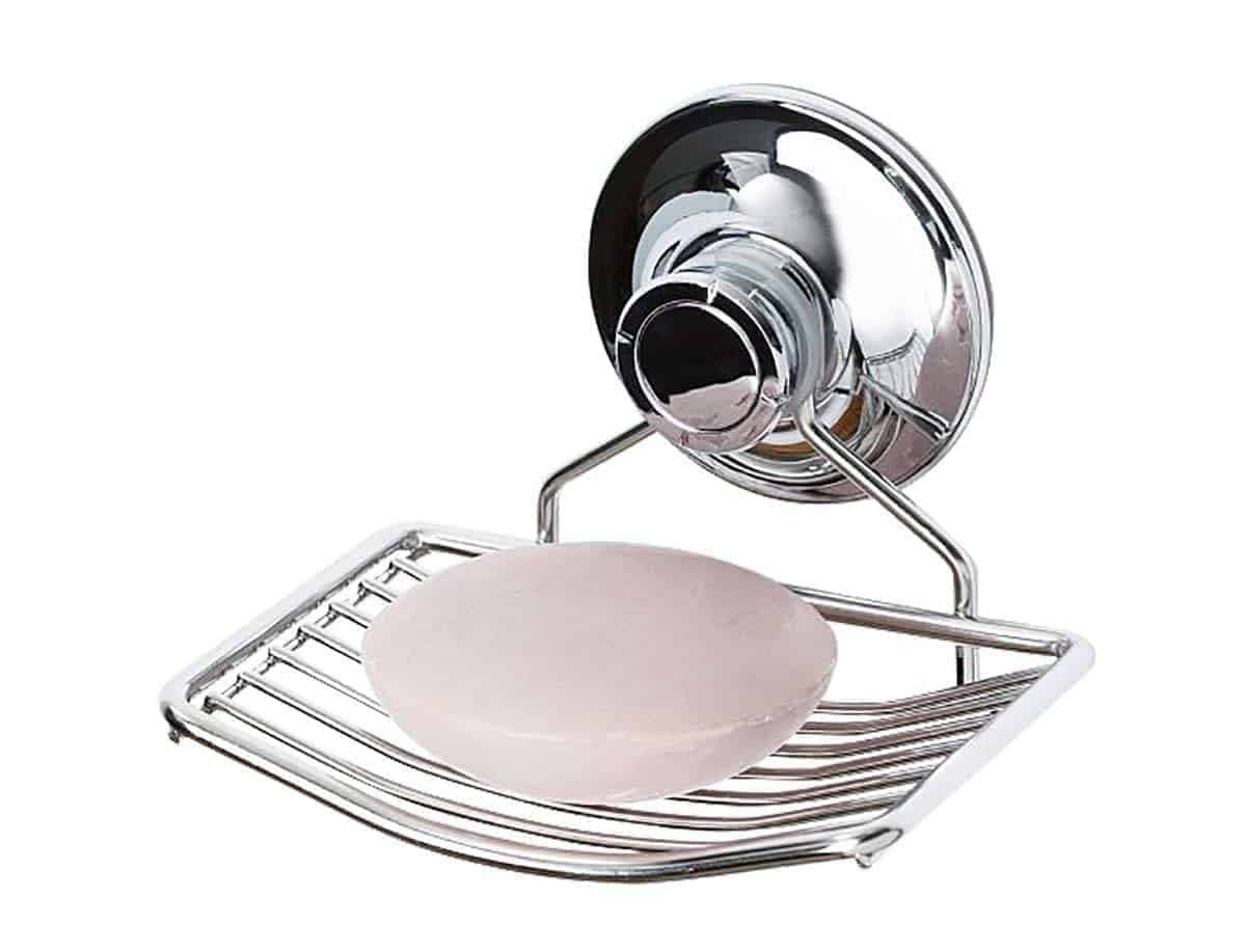 PATENTED Suction Soap Dish Holder for Shower, Bathroom, Tub Stainless