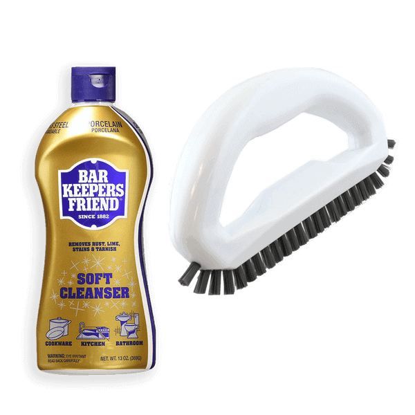Buy online DIY professional grout cleaning bundle Bar Keepers Friend soft cleanser (12oz) and